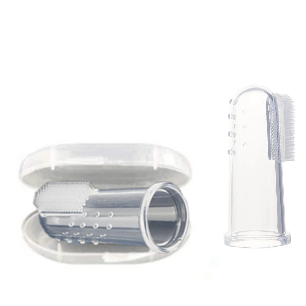 Nontoxic Silicone Pet Finger Toothbrush for Gentle Dental Care