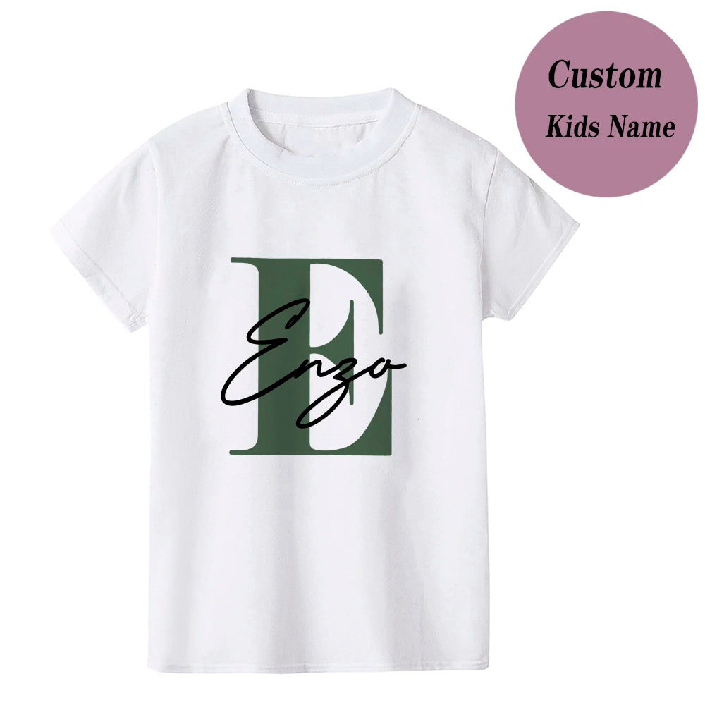 Personalized Kids T-Shirt - Custom Name & Initial Tee for Boys & Girls