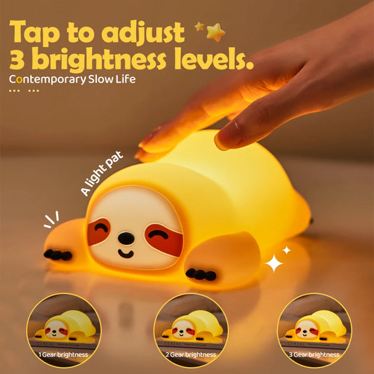 Soft Silicone Animal Night Light with Touch Sensor & Timer