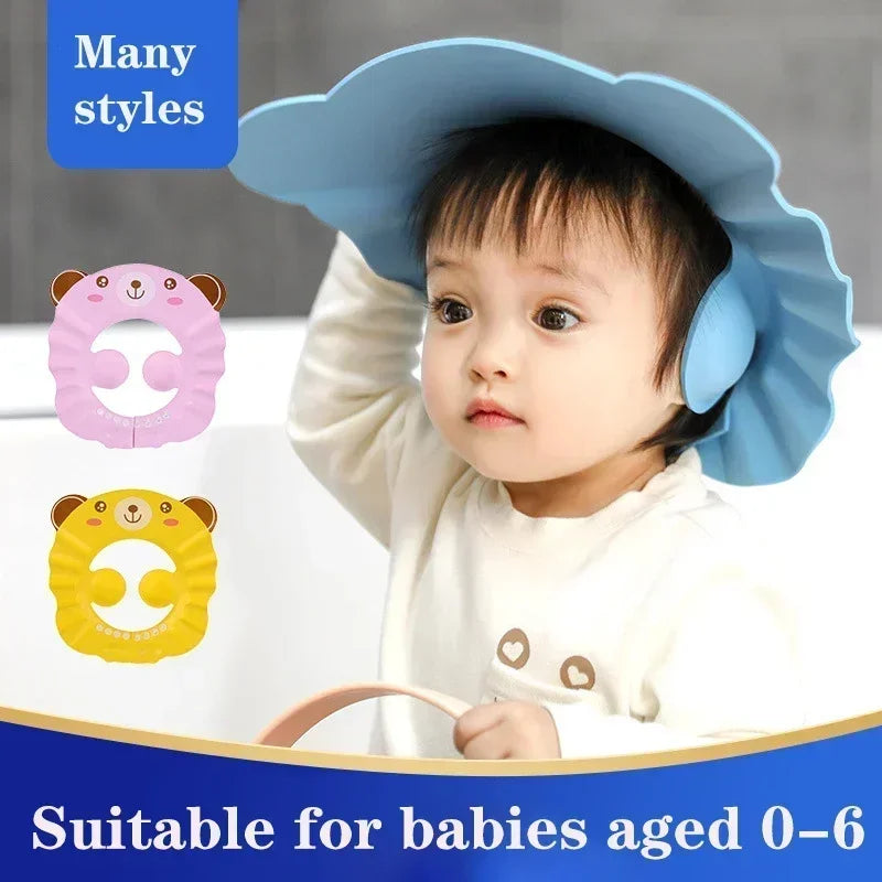 Adjustable Baby Shampoo Hat - Waterproof Eye & Ear Protection