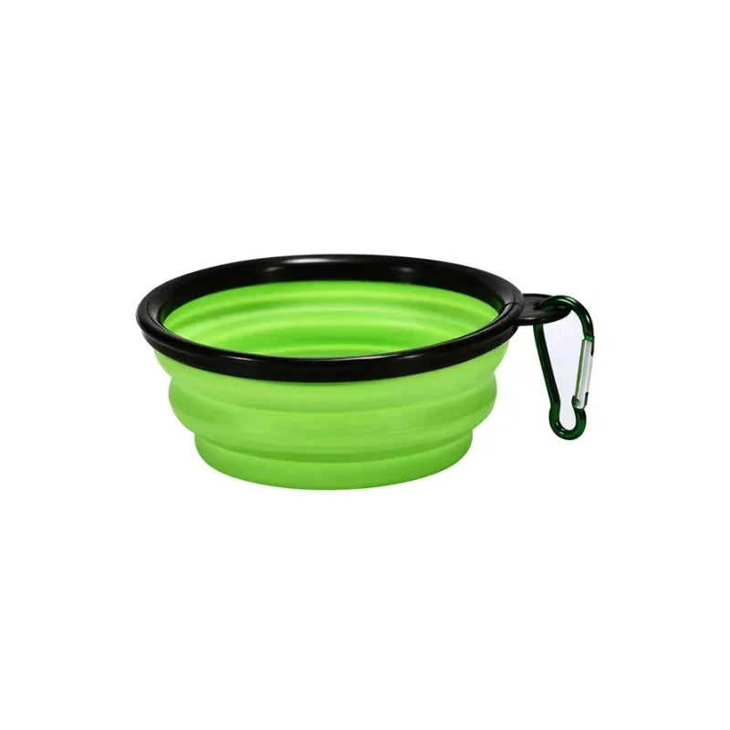 Non-Deformable Folding Pet Travel Bowl with Keychain (350ml)