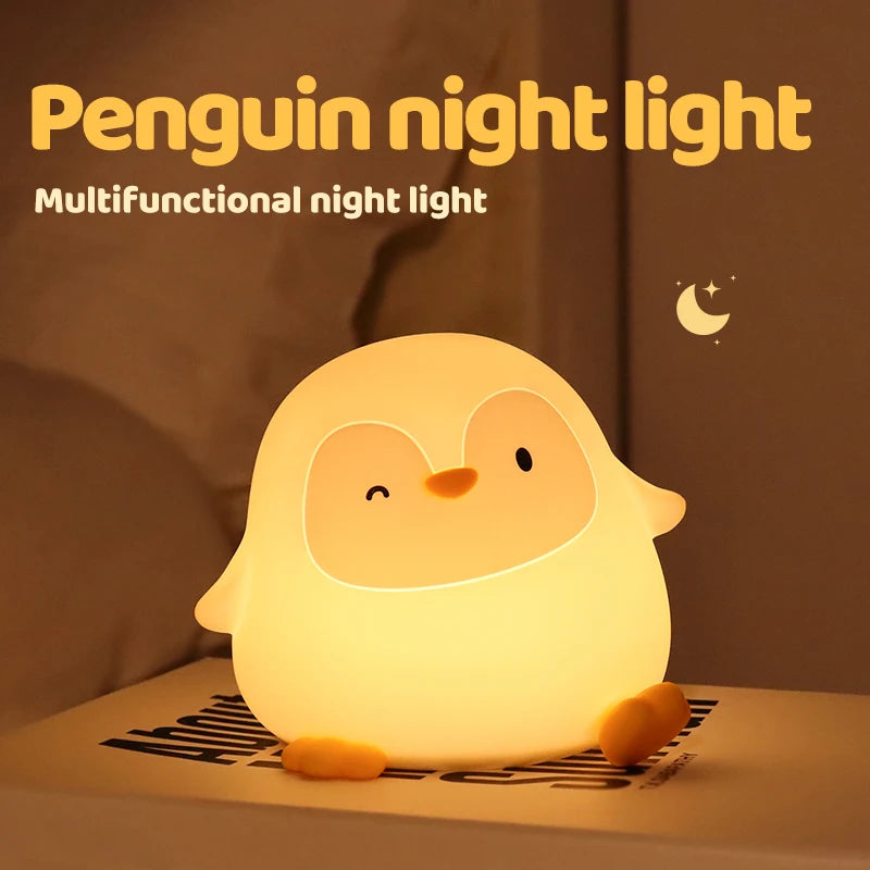 Soft Silicone Animal Night Light with Touch Sensor & Timer