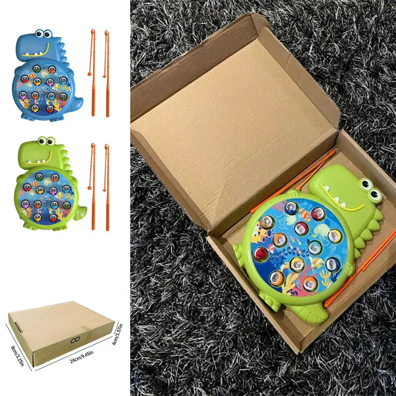 Dinosaur Magnetic Fishing Game - Montessori Educational Toy for Kids