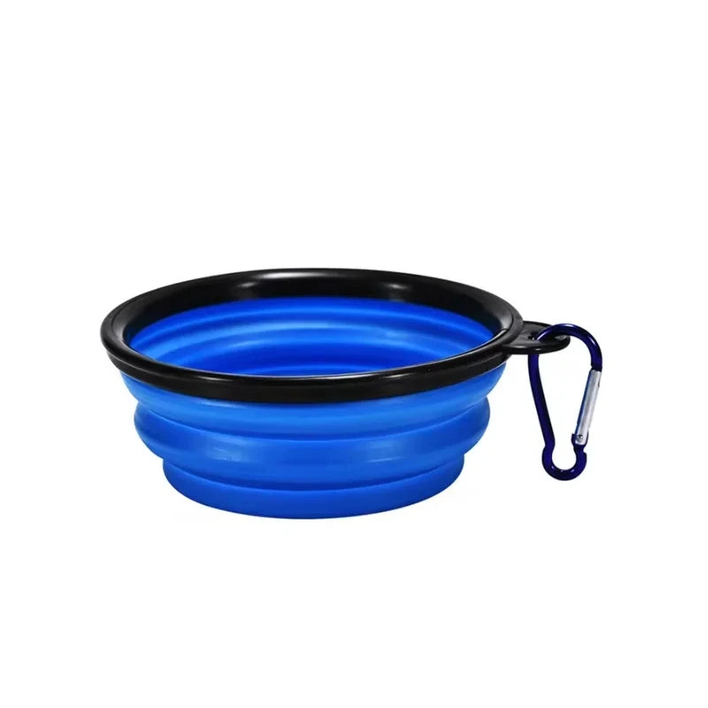 Non-Deformable Folding Pet Travel Bowl with Keychain (350ml)