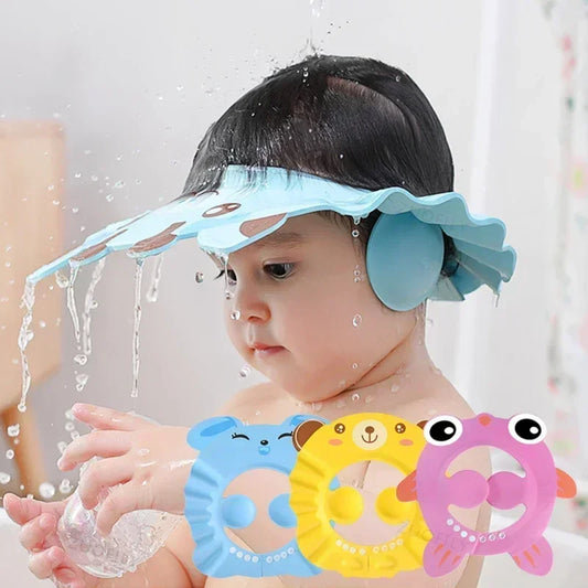 Adjustable Baby Shampoo Hat - Waterproof Eye & Ear Protection
