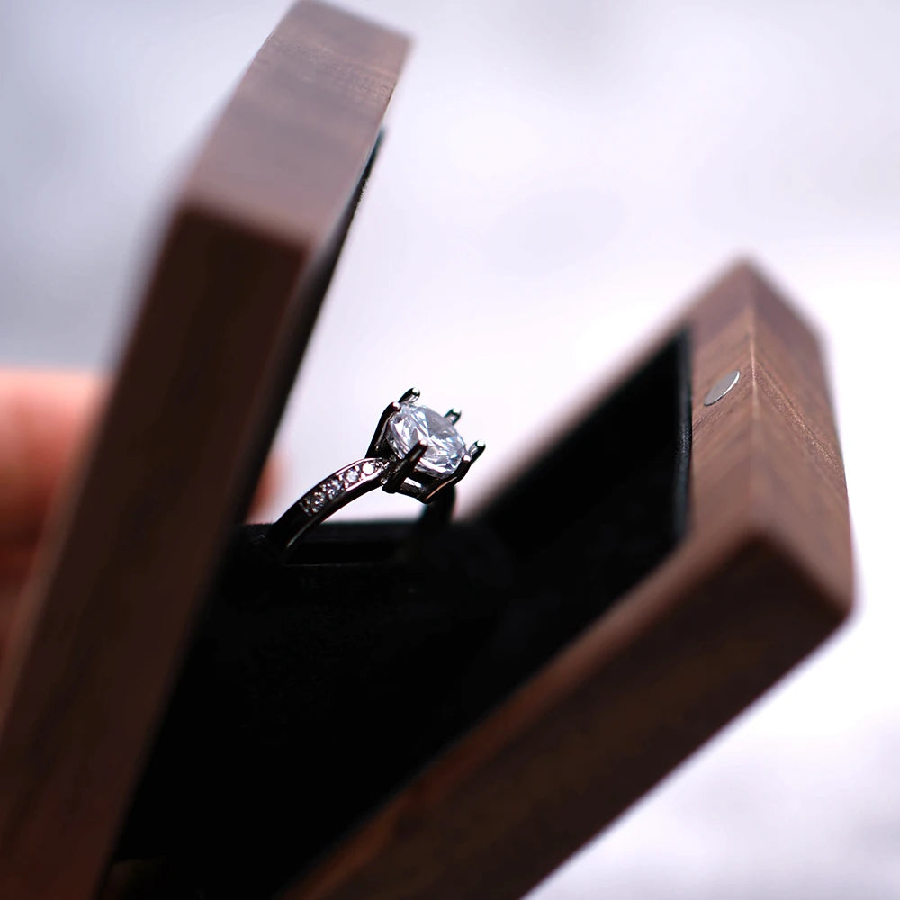 Custom Engraved Ring Box - Personalized Proposal & Wedding Gift