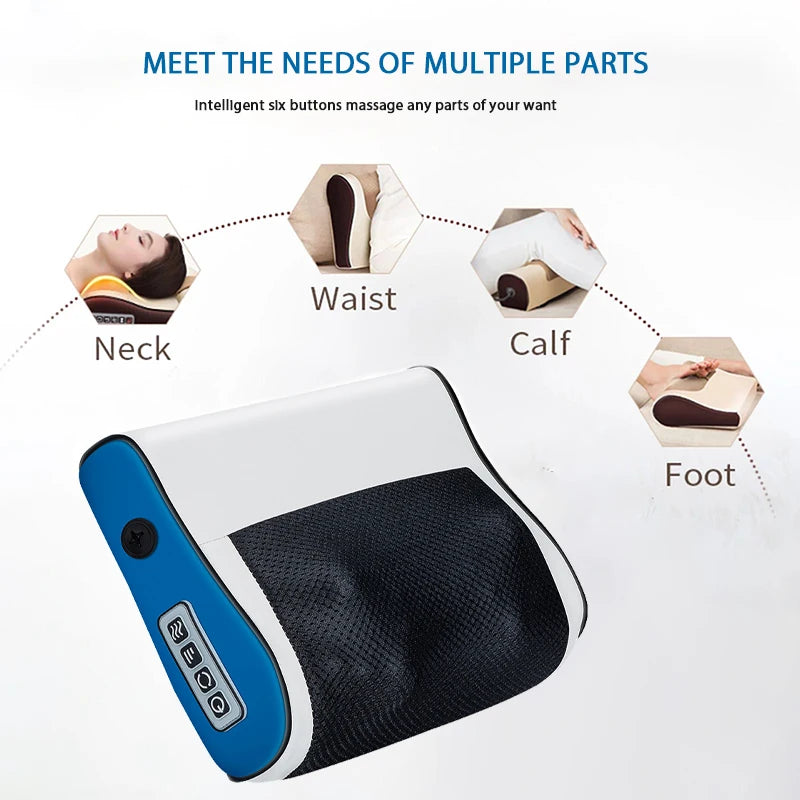 Adjustable Kneading Massager with Heat for Neck and Back Relief