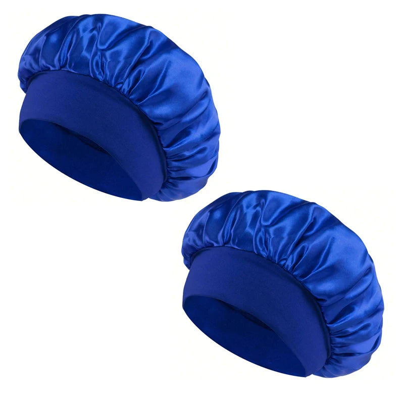 Satin Sleep Bonnet with Wide, Non-Marking Comfort Band (1pc or 2pc)