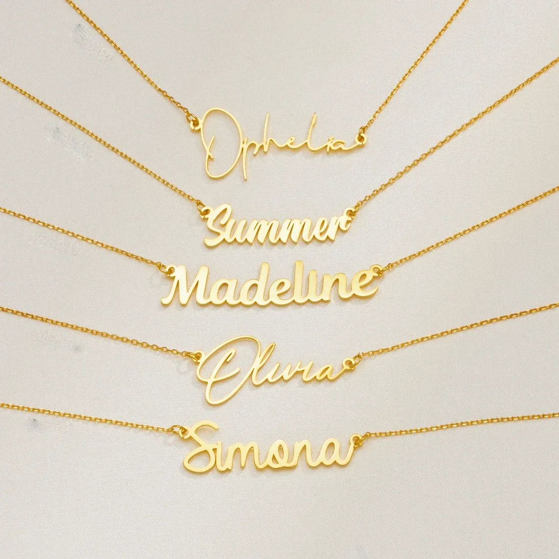 Personalized Cursive Name Necklace - Custom Stainless Steel Jewelry