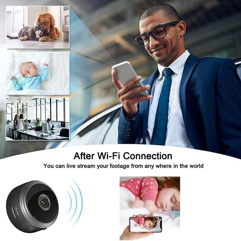 A9 Wireless Mini Spy Camera - WiFi Security & Baby/Pet Monitor