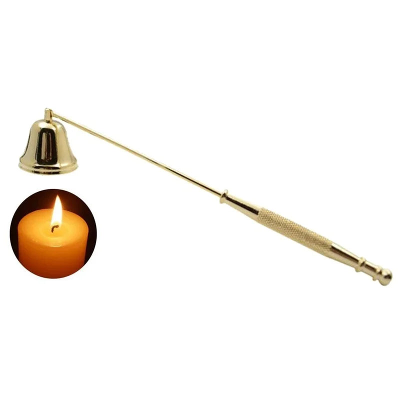 Long-Handled Bell Candle Snuffer - Safe & Elegant Candle Care Tool