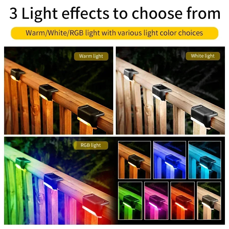 Outdoor Waterproof LED Solar Deck Lights - Ambient Path & Step Decor