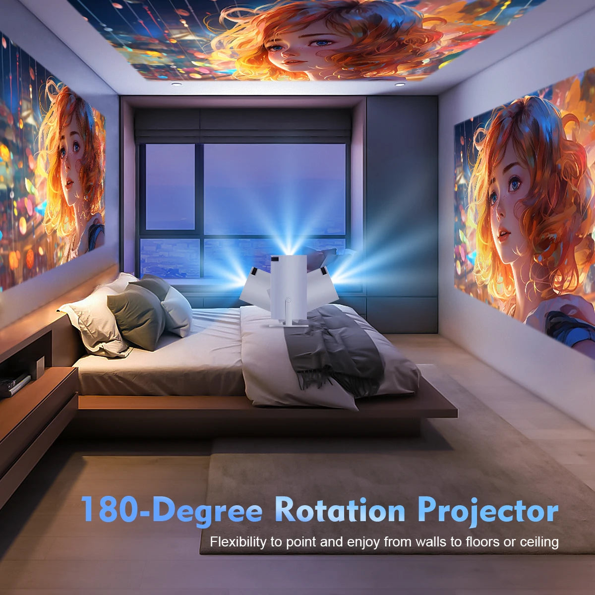 Magcubic HY300 Pro 4K Supported Smart Projector - Android 11 & WiFi 6