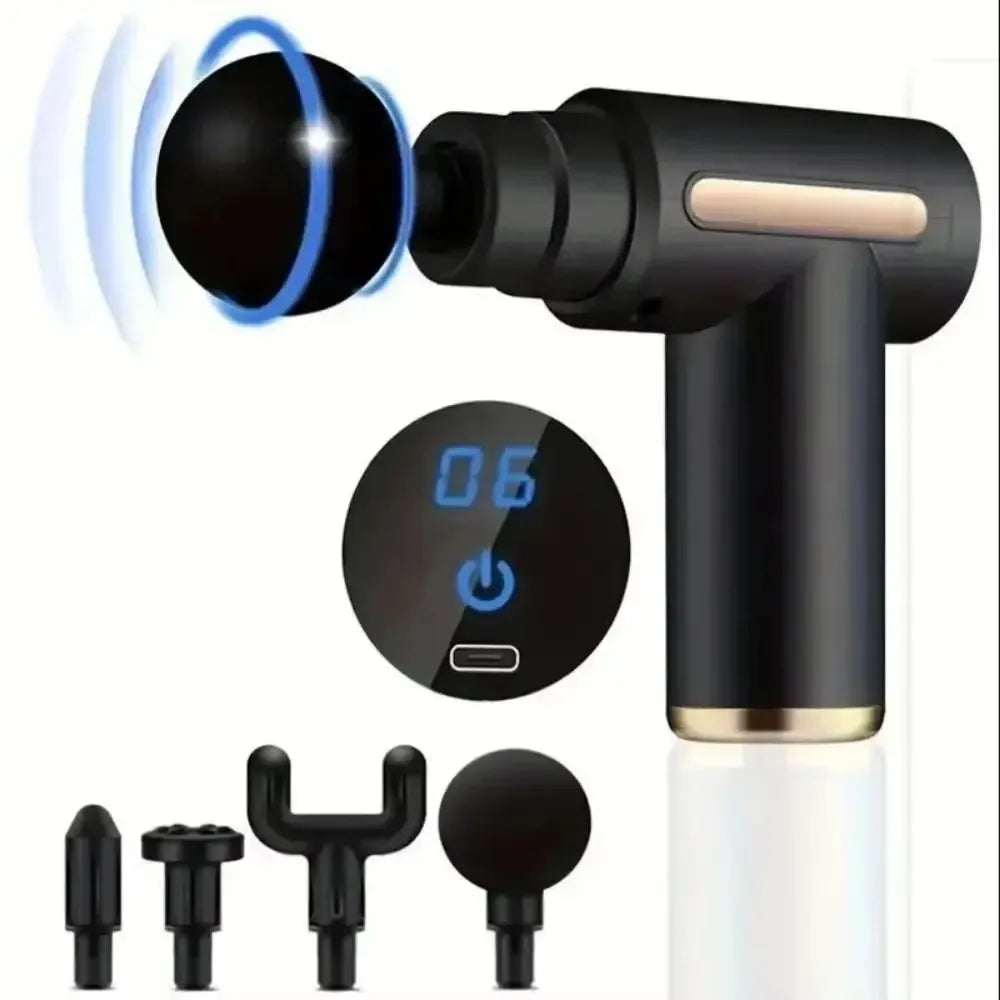 Portable Deep Tissue Massage Gun (24W, USB Type-C)