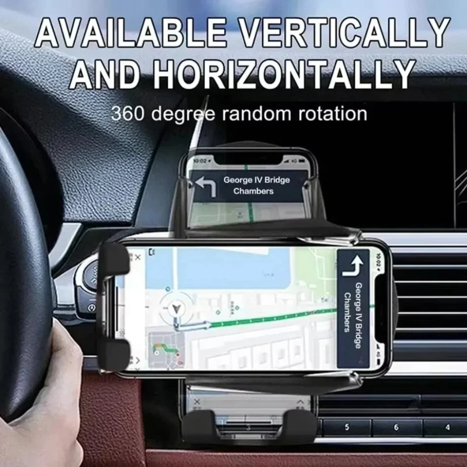Automatic Clamp Fast Wireless Car Charger (30W Max Power)