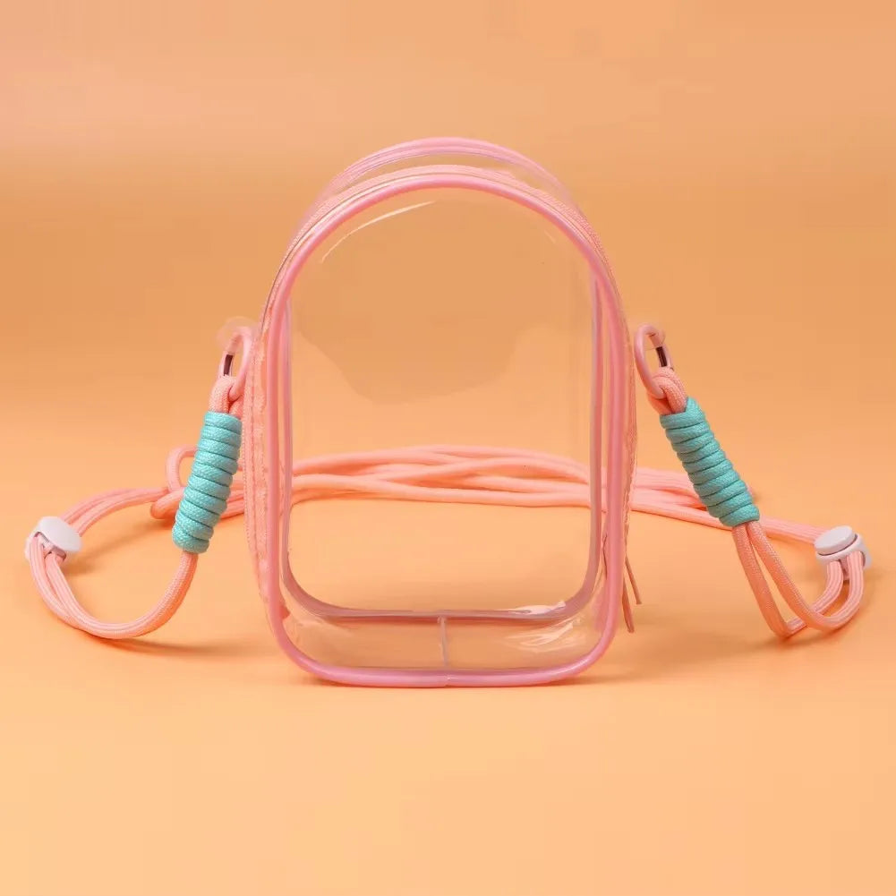 Protective Carry Bag for 15cm Labubu Sitting Party Doll (PVC)