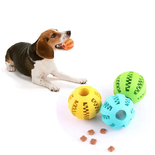 Multi-Function Pet Treat Feeder Ball - Nontoxic Dental Chew Toy