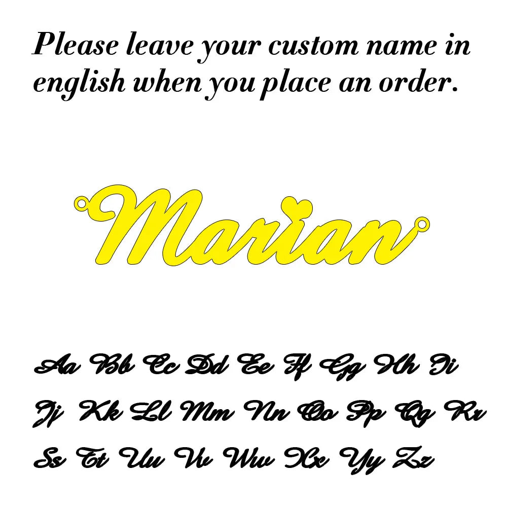 Personalized Cursive Name Necklace - Custom Stainless Steel Jewelry