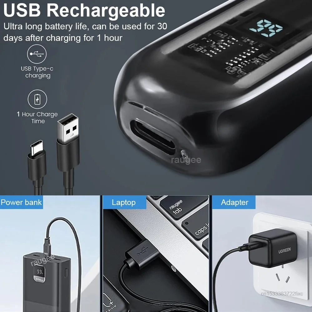 Waterproof Electric Nose & Ear Trimmer for Men (USB Rechargeable)