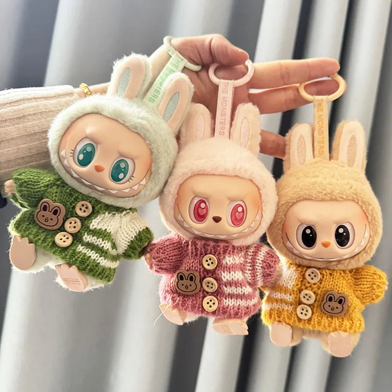 Fashion Clothes for 17cm Labubu Sitting Dolls (Clothes Only)