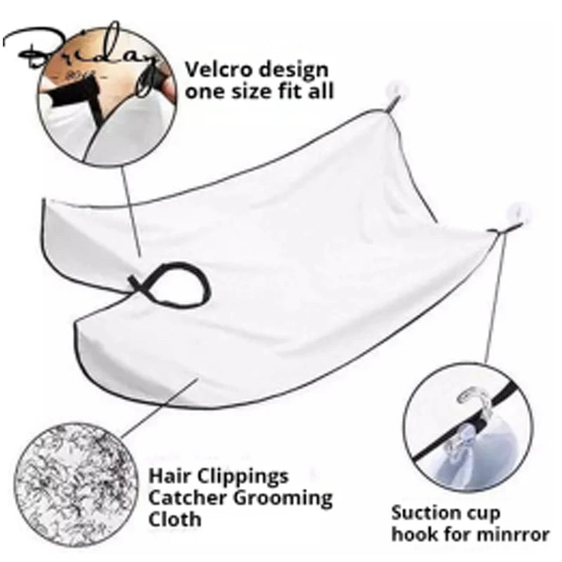 The No-Mess Beard Shaving Apron with Suction Cup