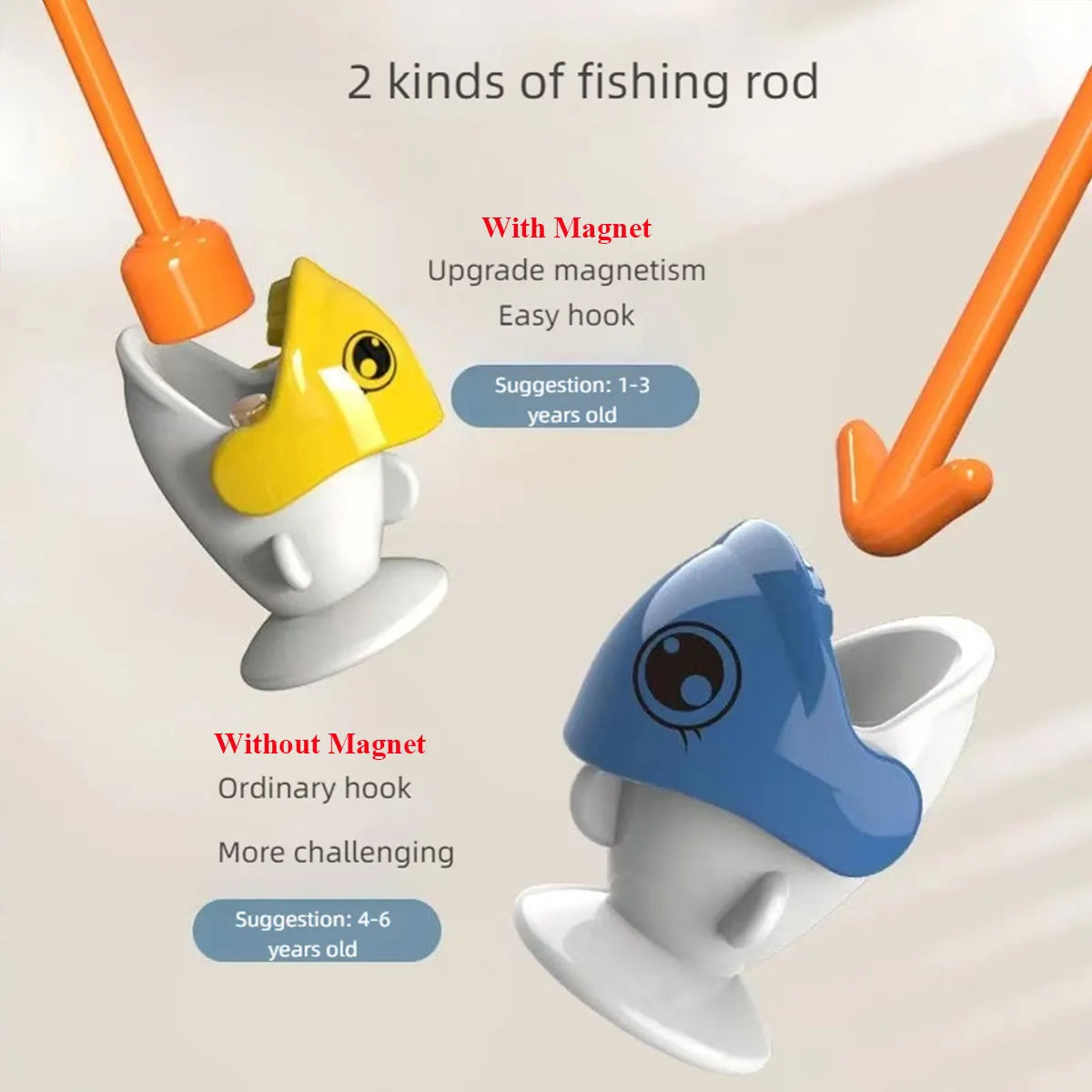 Dinosaur Magnetic Fishing Game - Montessori Educational Toy for Kids