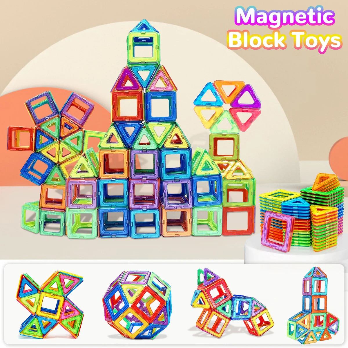 Magnetic Building Blocks Set - Educational STEM Construction Toy