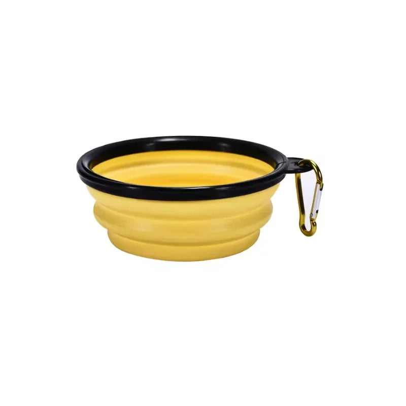 Non-Deformable Folding Pet Travel Bowl with Keychain (350ml)