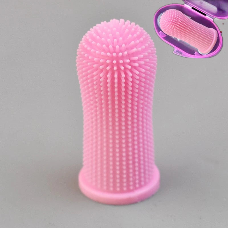 Nontoxic Silicone Pet Finger Toothbrush for Gentle Dental Care