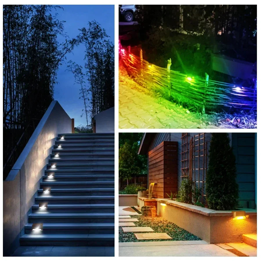 Outdoor Waterproof LED Solar Deck Lights - Ambient Path & Step Decor