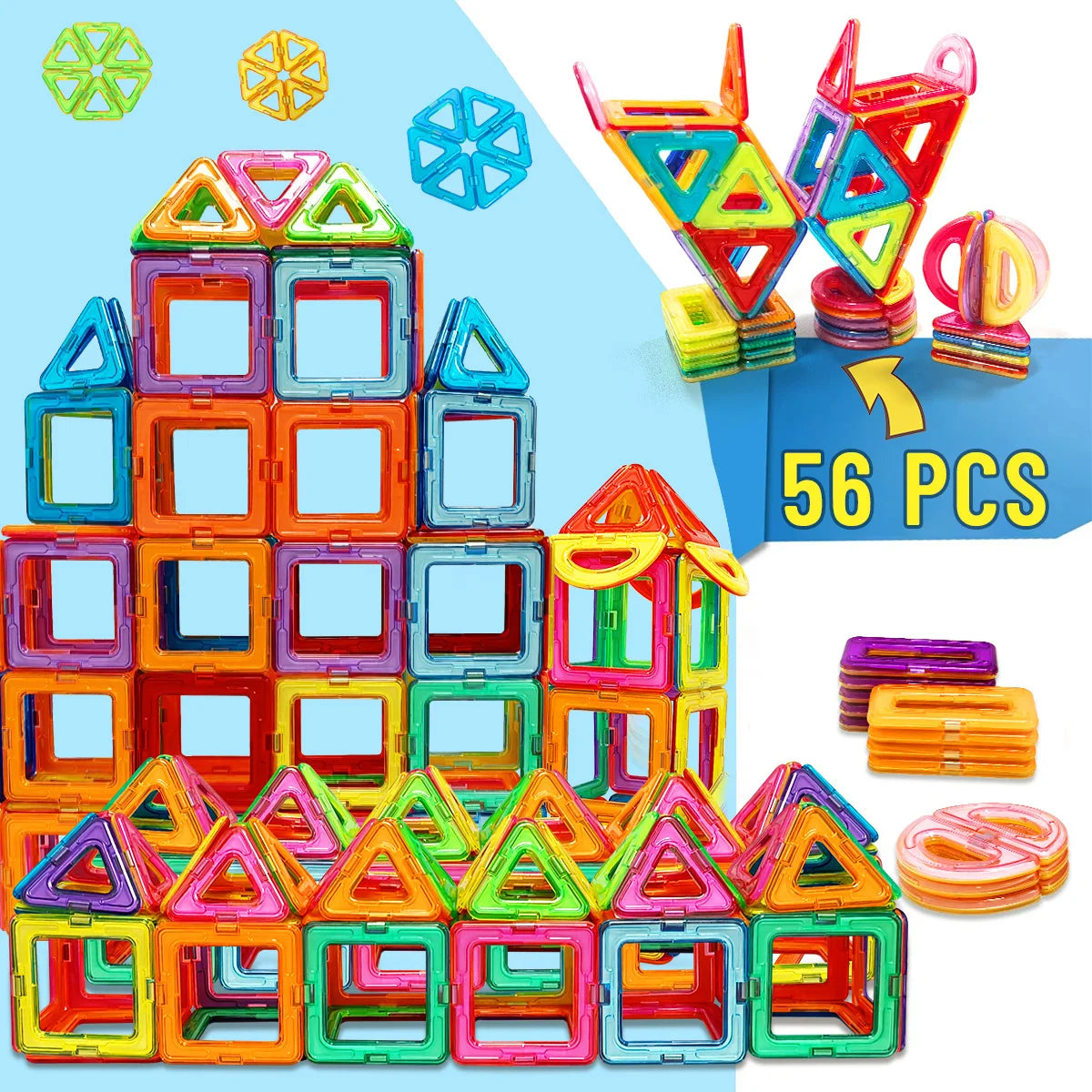 Magnetic Building Blocks Set - Educational STEM Construction Toy