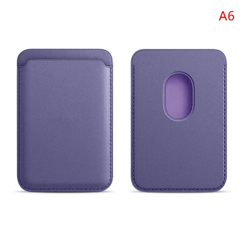 Phone Leather Magsafe Case with Magnetic Card Holder for IPhone