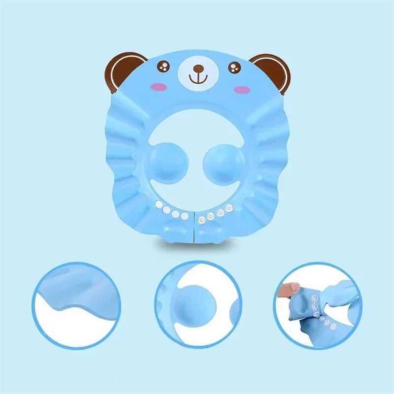 Adjustable Baby Shampoo Hat - Waterproof Eye & Ear Protection