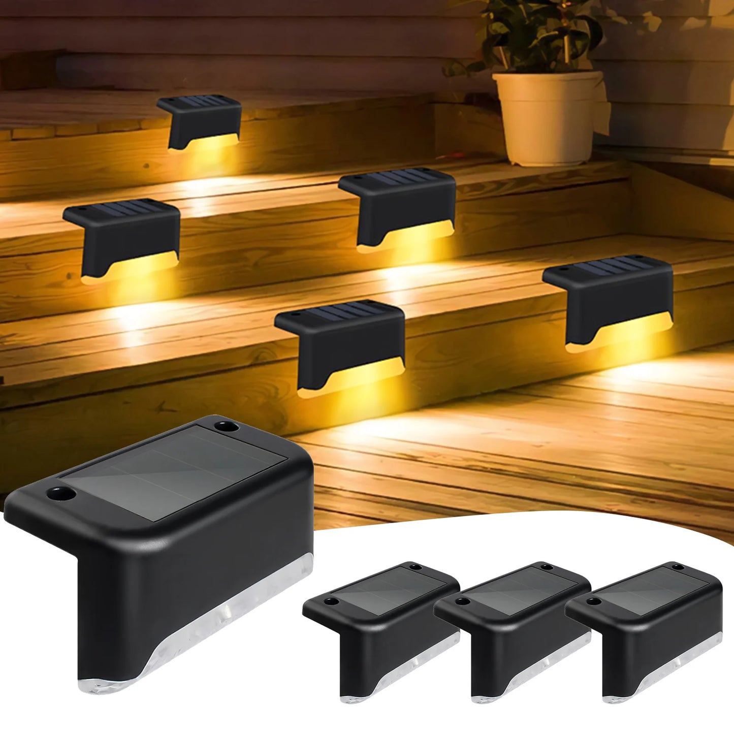 Outdoor Waterproof LED Solar Deck Lights - Ambient Path & Step Decor
