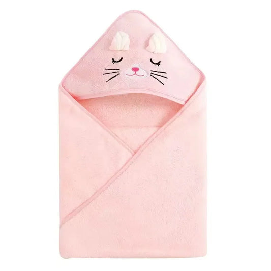 Hooded Cartoon Baby Towel & Blanket (Coral Fleece)
