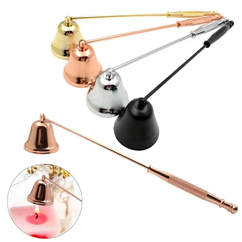 Long-Handled Bell Candle Snuffer - Safe & Elegant Candle Care Tool