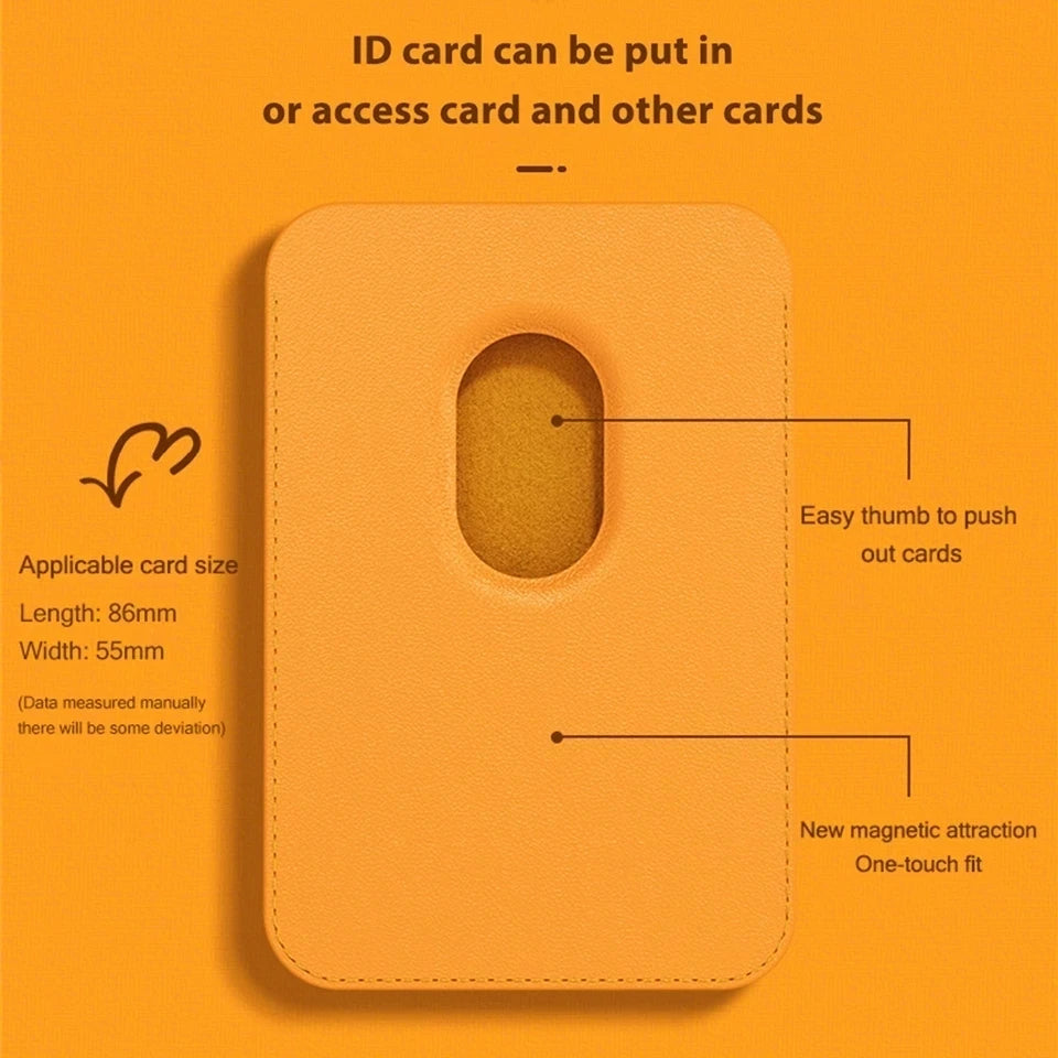 Phone Leather Magsafe Case with Magnetic Card Holder for IPhone