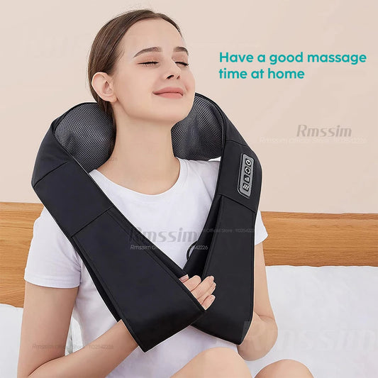 Shiatsu Deep Kneading Massage Pillow with Heat & Custom Straps