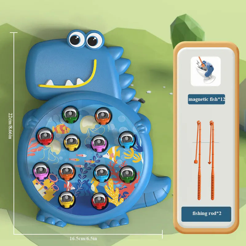 Dinosaur Magnetic Fishing Game - Montessori Educational Toy for Kids
