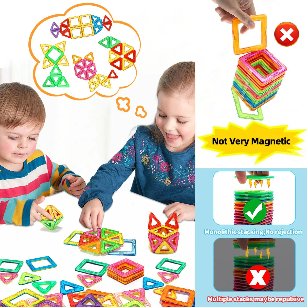 Magnetic Building Blocks Set - Educational STEM Construction Toy