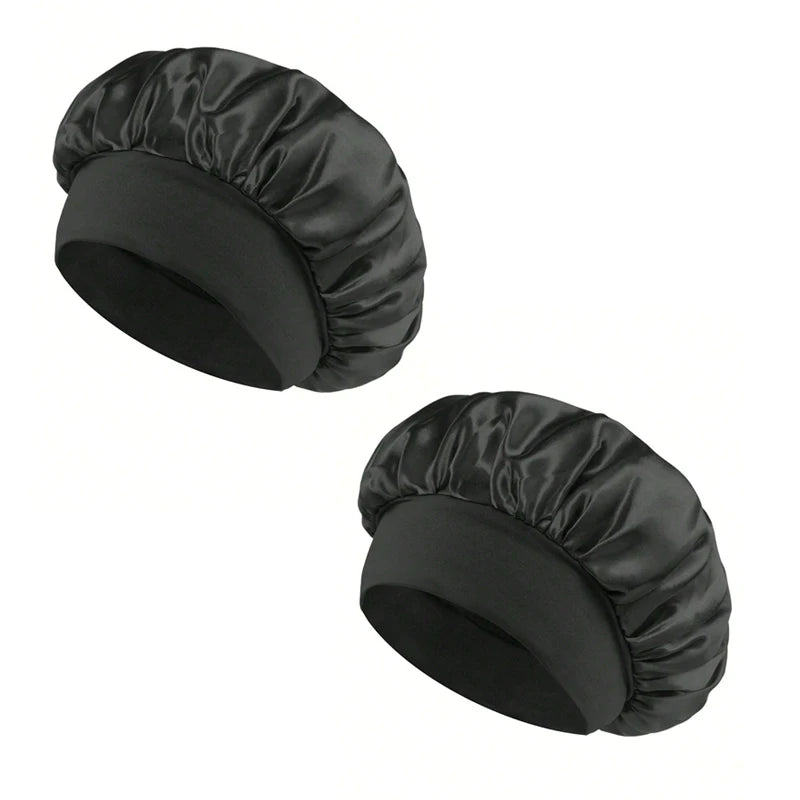 Satin Sleep Bonnet with Wide, Non-Marking Comfort Band (1pc or 2pc)