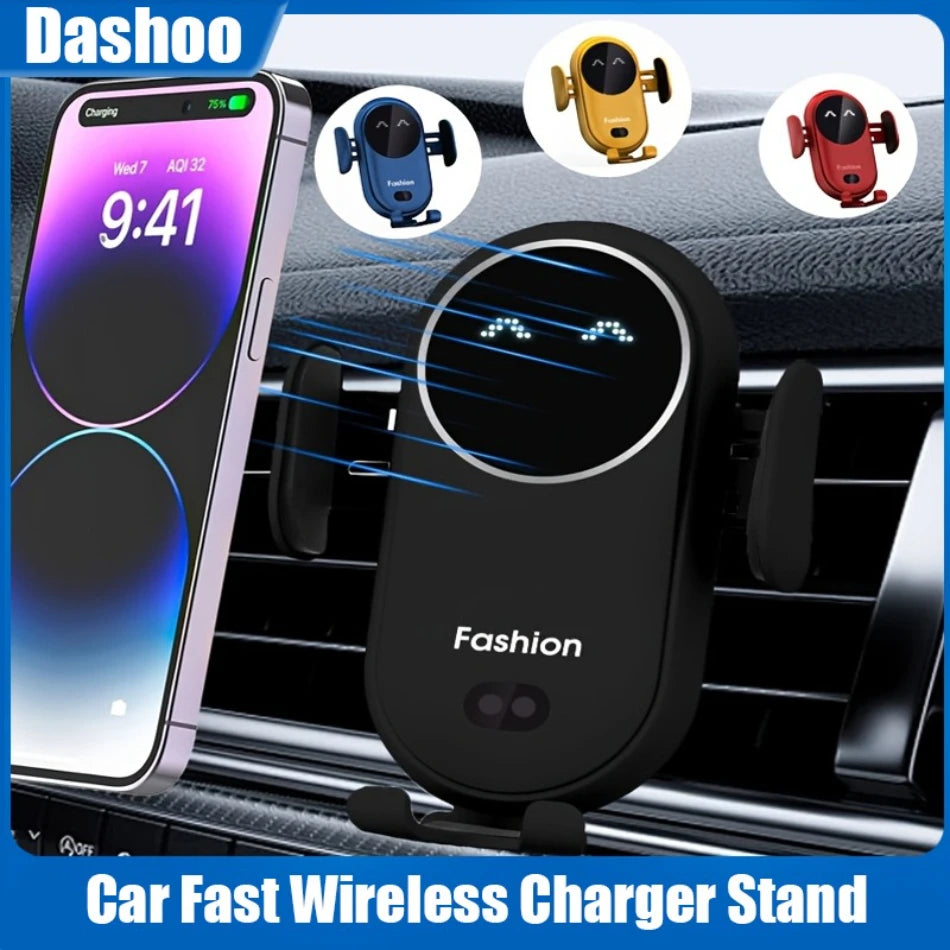 Automatic Clamp Fast Wireless Car Charger (30W Max Power)