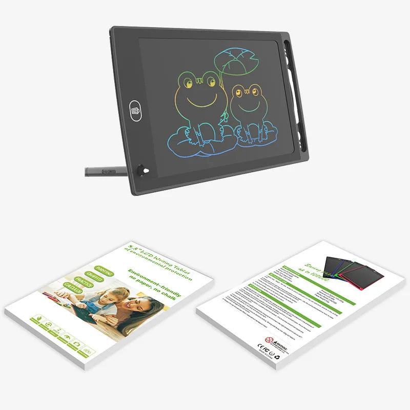6.5" Portable LCD Drawing Tablet - Multi-Color Educational Toy