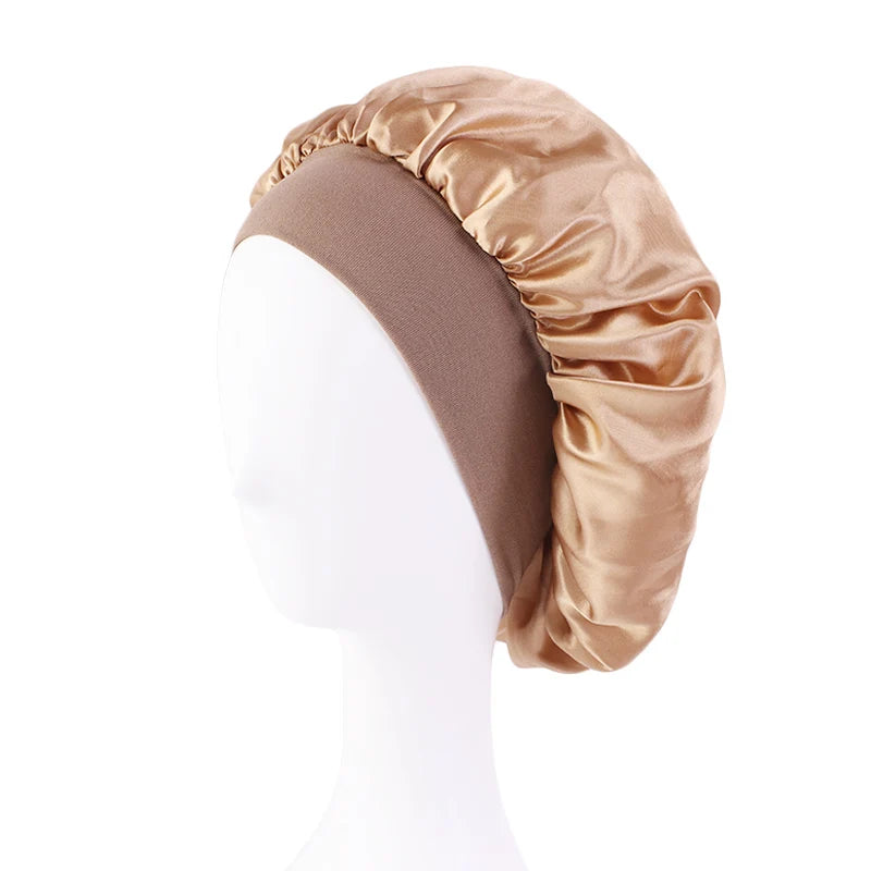 Satin Sleep Bonnet with Wide, Non-Marking Comfort Band (1pc or 2pc)