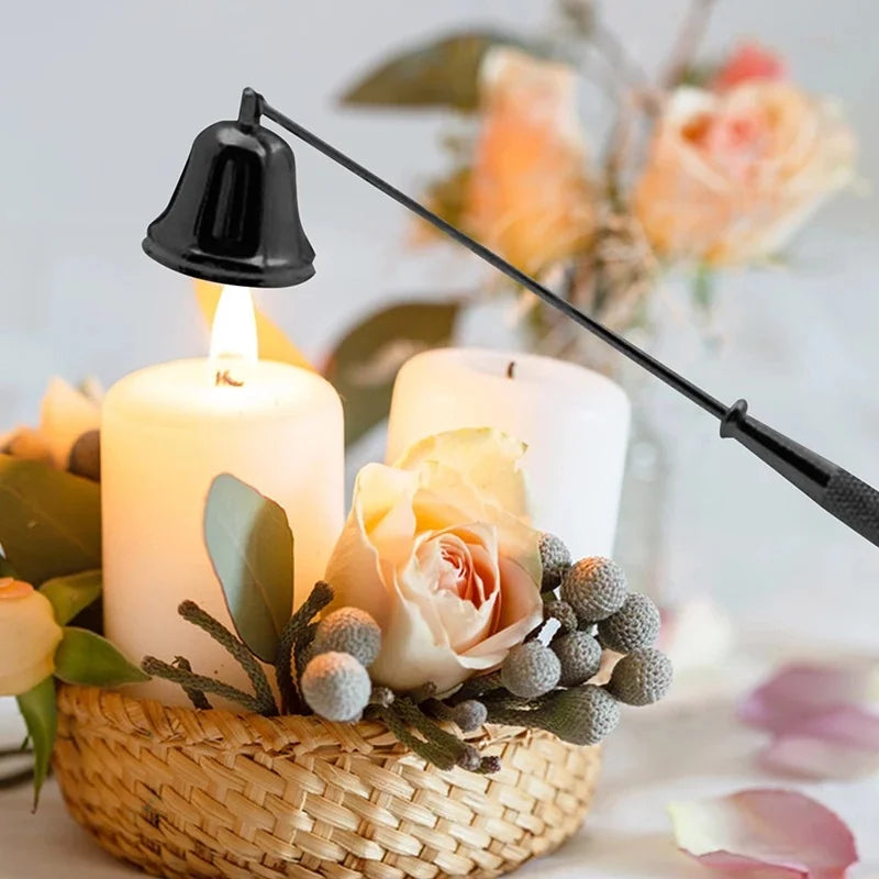 Long-Handled Bell Candle Snuffer - Safe & Elegant Candle Care Tool