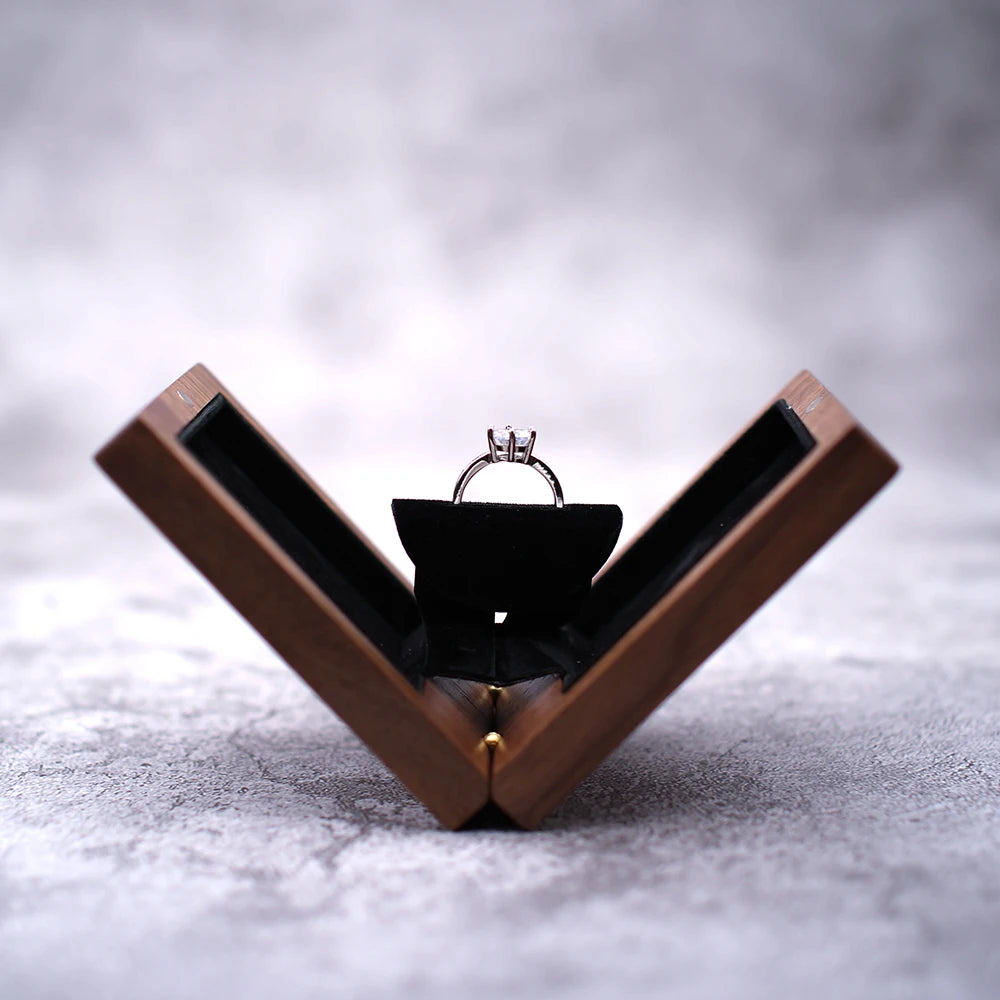 Custom Engraved Ring Box - Personalized Proposal & Wedding Gift