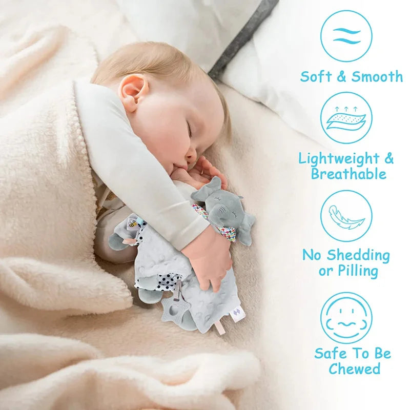 Personalized Organic Cotton Elephant Comforter & Teether