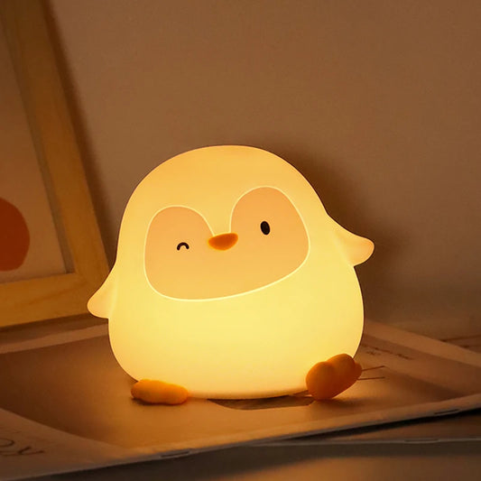 Soft Silicone Animal Night Light with Touch Sensor & Timer