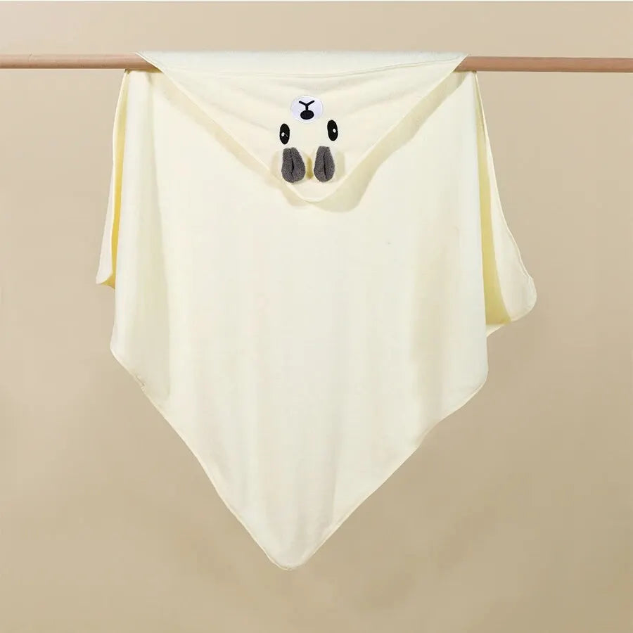 Hooded Cartoon Baby Towel & Blanket (Coral Fleece)
