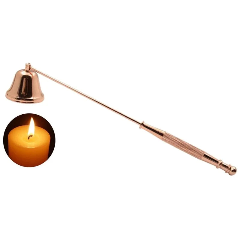 Long-Handled Bell Candle Snuffer - Safe & Elegant Candle Care Tool